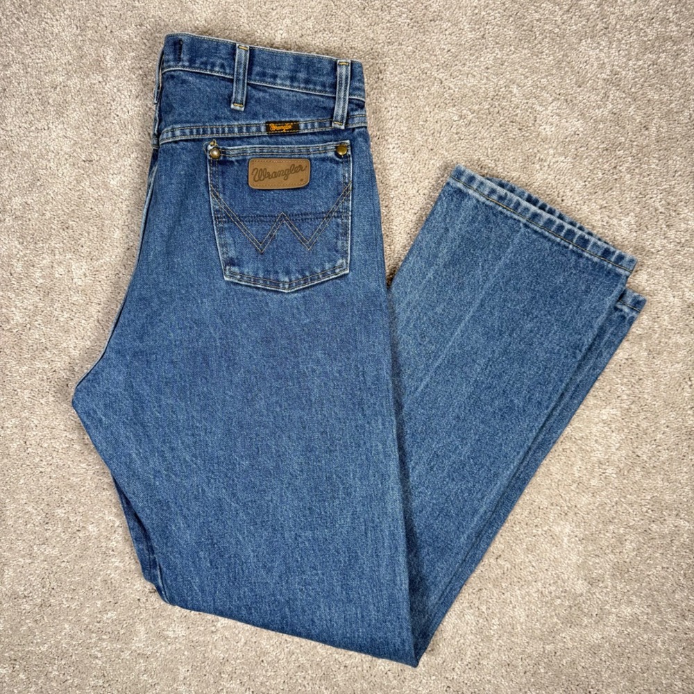 Wrangler George Strait Cowboy Cut Collection Men's 36x32 Jeans Blue Denim